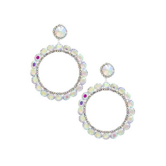 Rhinestone Dangle Earring - Picture 2 of 9